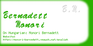bernadett monori business card